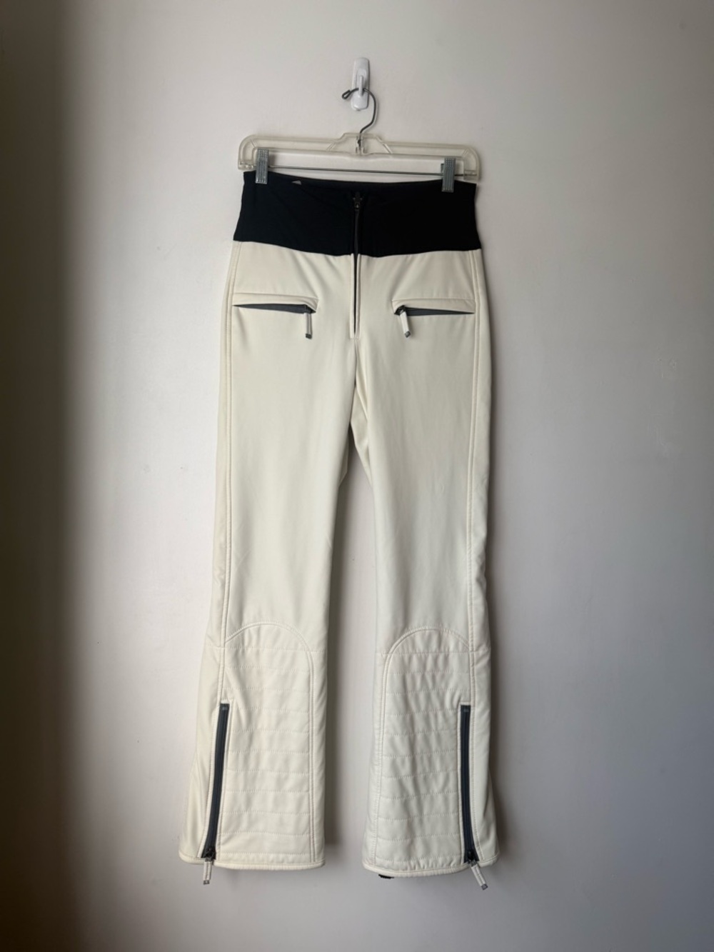Frauenschuh White & Black Paneled Ski Snowboard Snow Pants EU 38 / US 8 M